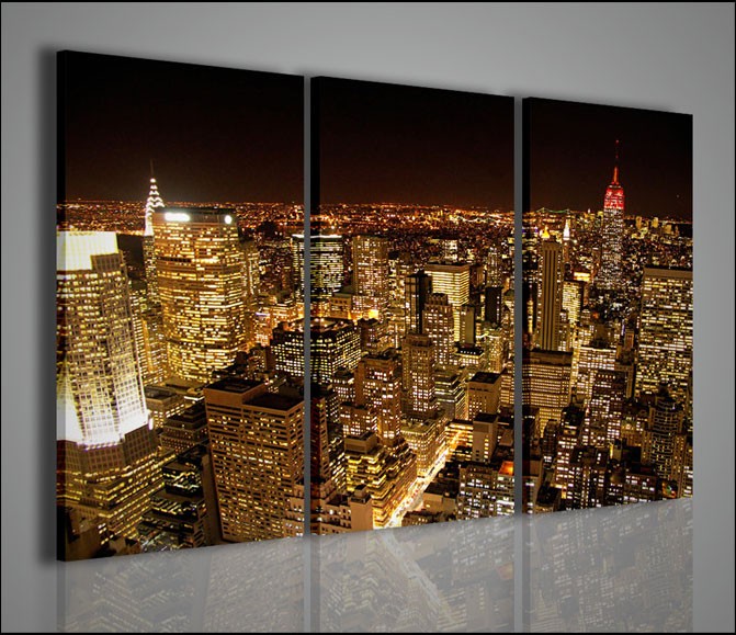 Quadri moderni quadri citt new york lighting artcanvas2011 for Stampe da parete